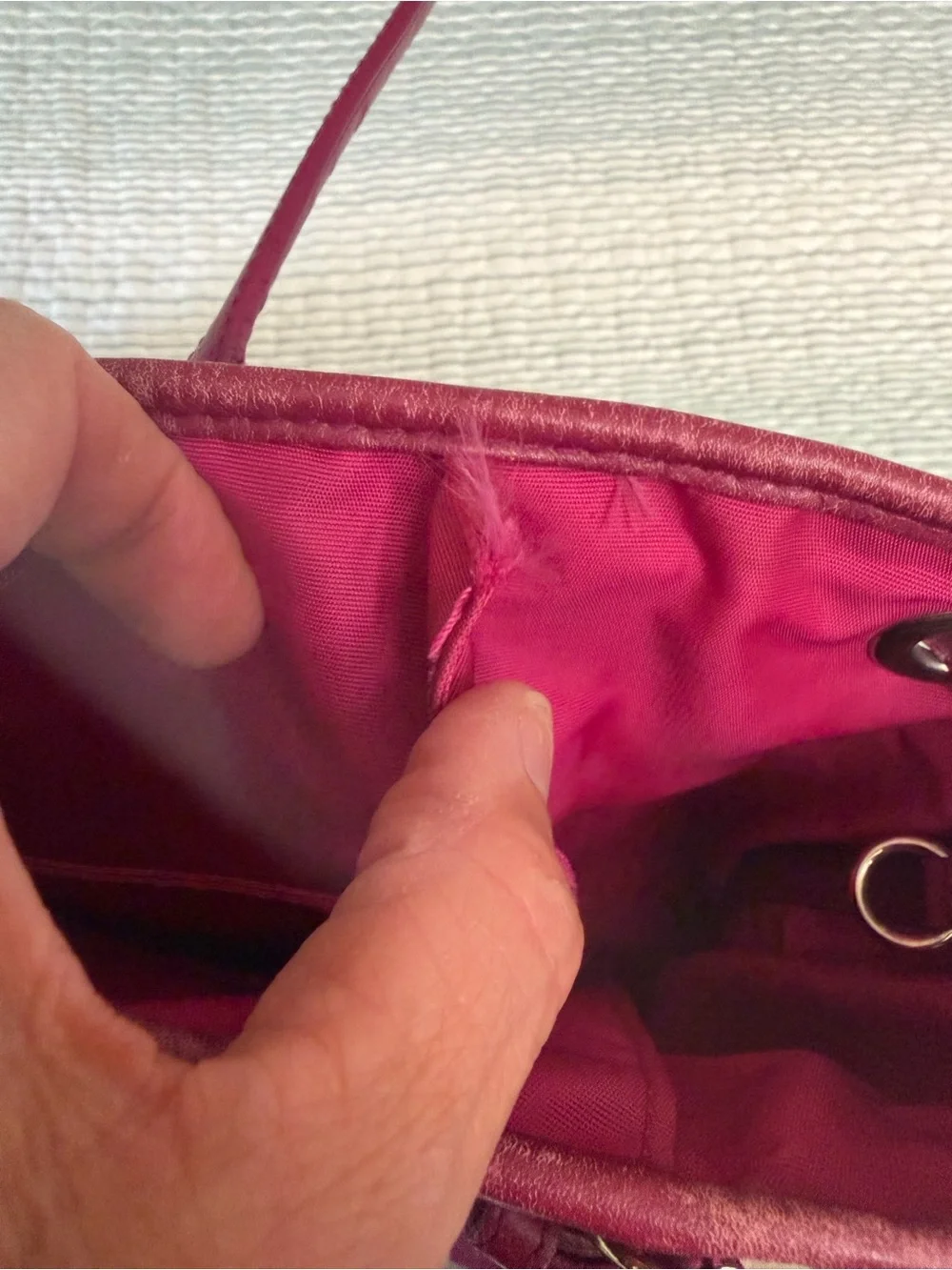 Dior Quilted Tote in Raspberry Pink with Signature Charm